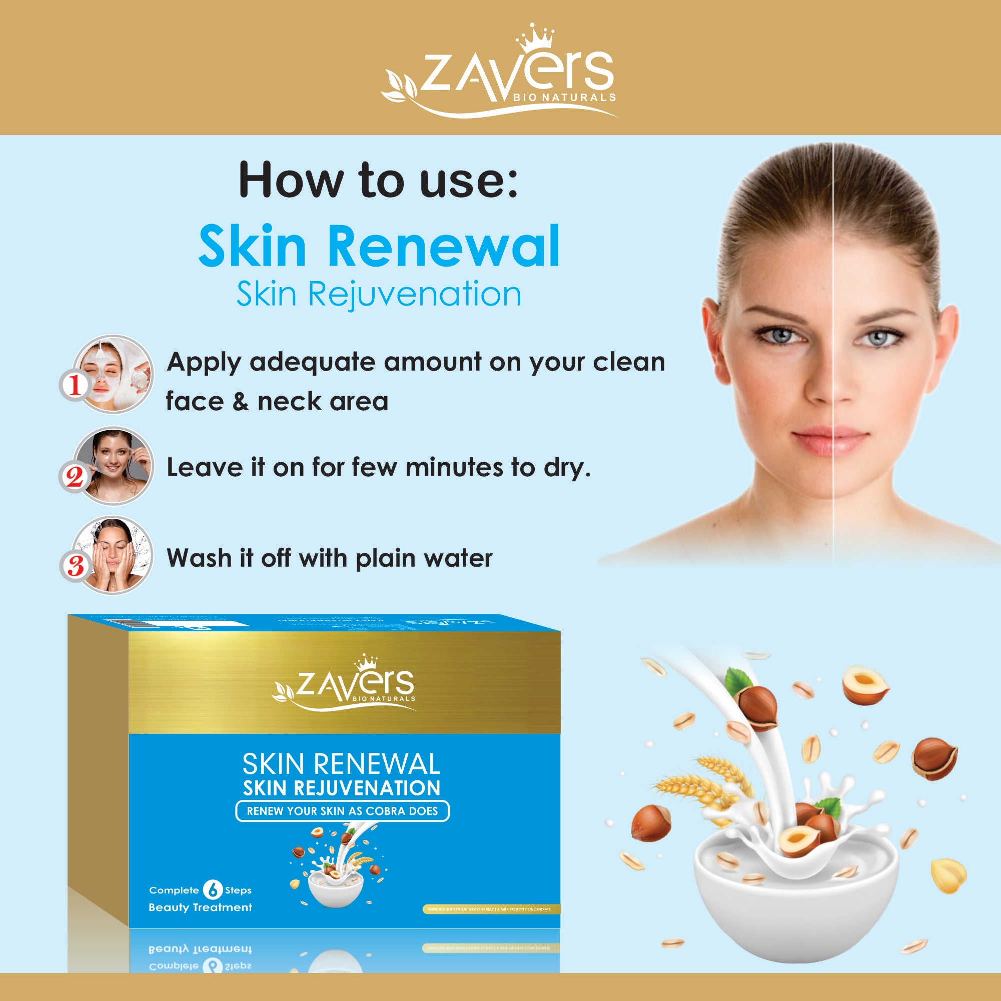 Skin Reenual Facial Kit 6 In 1