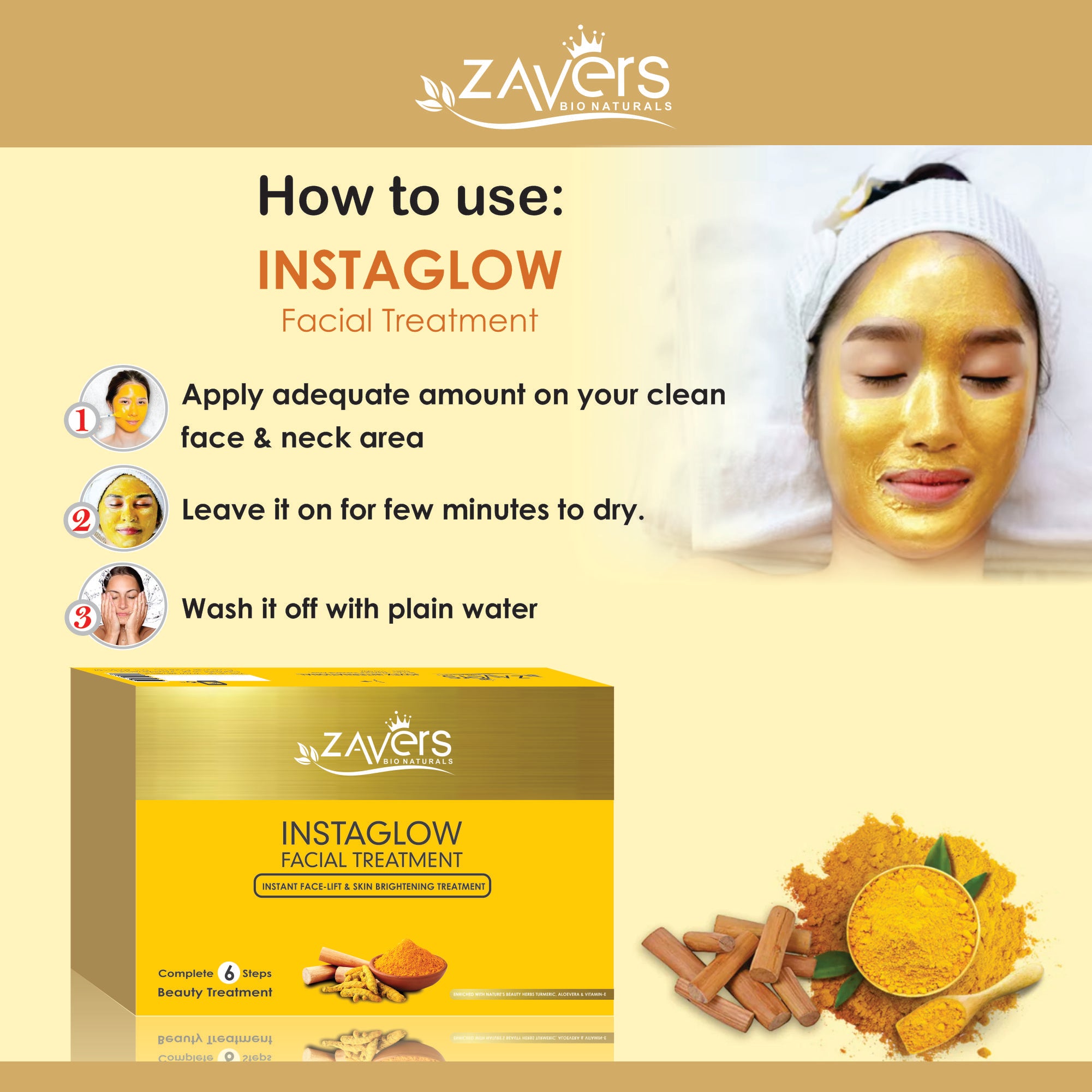 Insta Glow (hc) Facial Kit 6 In 1