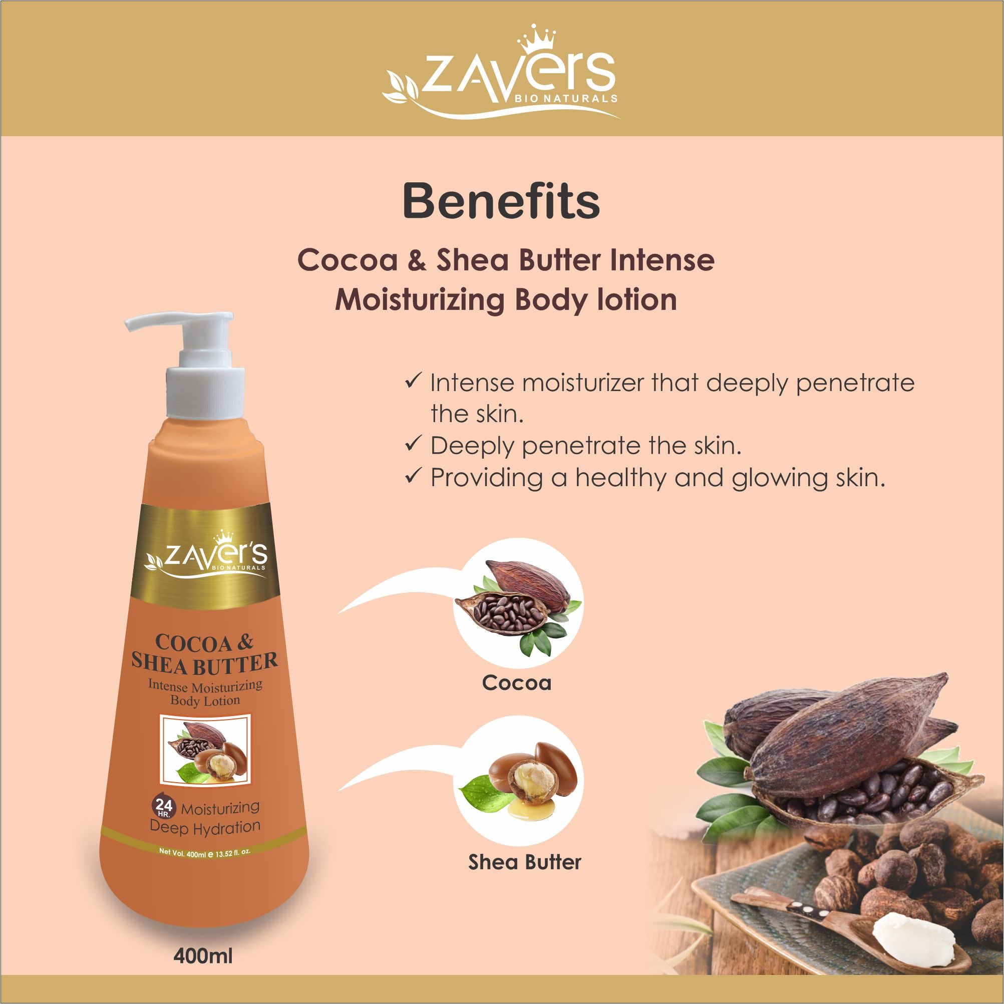 Zavers Cocoa & Shea Butter Body Lotion