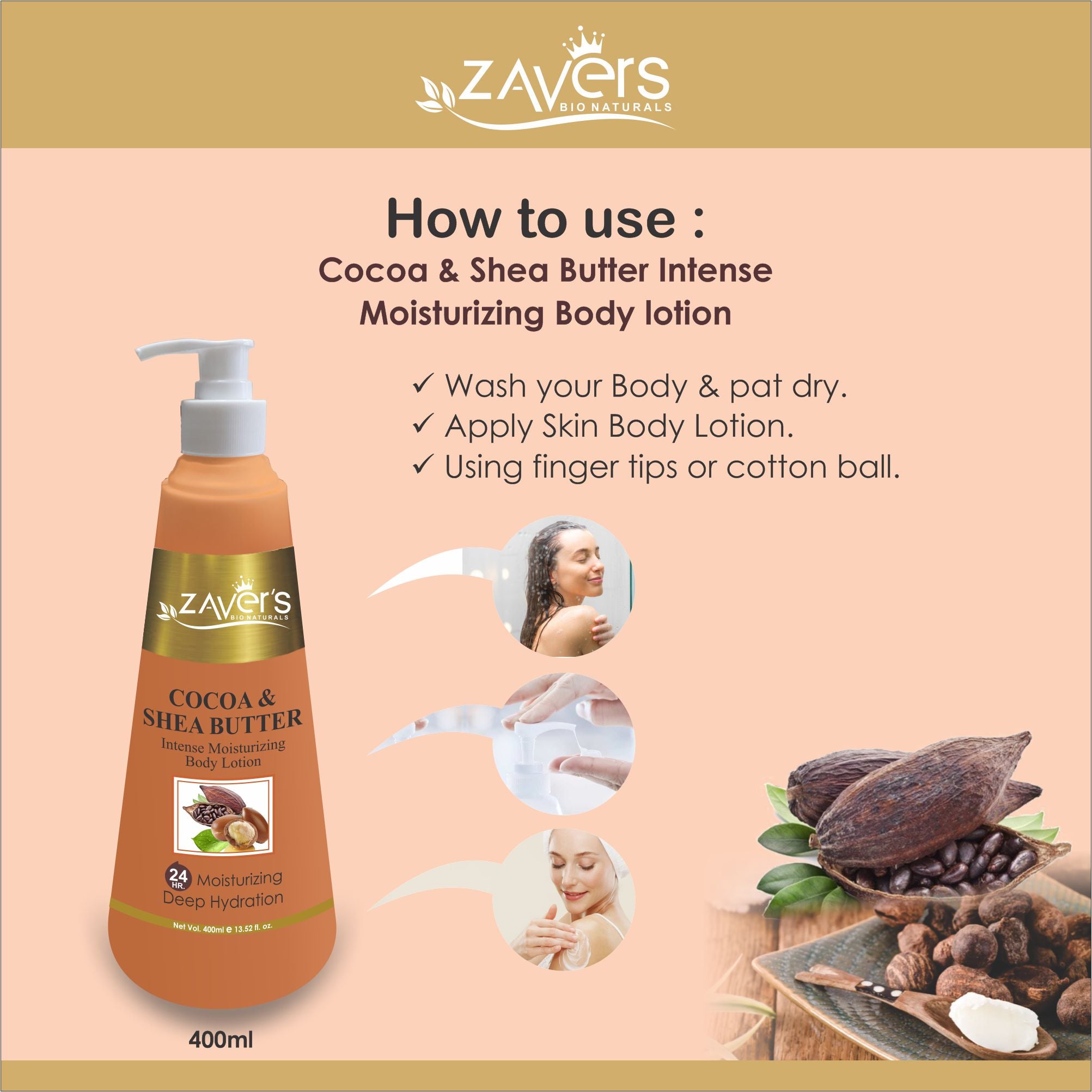 Zavers Cocoa & Shea Butter Body Lotion